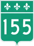 Route 155 marker