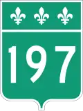 Route 197 marker