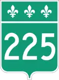 Route 225 marker