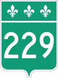 Route 229 marker
