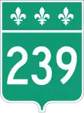 Route 239 marker