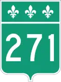Route 271 marker
