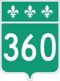 Route 360 marker