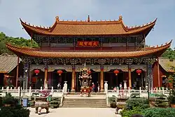 Late Qing dynasty (1644-1912) Daxiong Baodian of Qiongzhu Temple near Kunming, Yunnan, China. Rebuilt from 1883 to 1890.