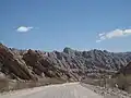 Consolidated road that crosses the ravine