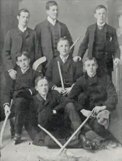 Queen's University was the Kingston Hockey Champions in 1888. Herbert A. Parkyn, bottom right.