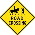 (W6-Q02) National Trail Road Crossing (used in Queensland)