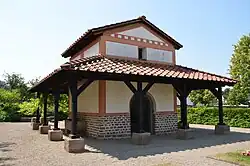 Reconstruction of a Gallo-Roman temple in Schwarzenacker