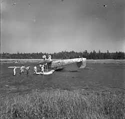 Image 14Wreckage of Fairey Swordfish aircraft HS404 at the Naval Air Gunnery School, Yarmouth, Nova Scotia, 1943
