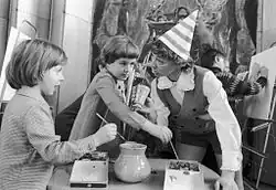 Children at the "Children with Buratino" festival in Moscow, USSR (1983)