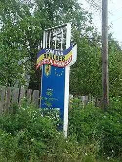 Entry sign in Spulber