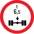 Weight limit per single axle