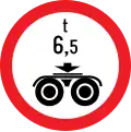 Weight limit per double axle