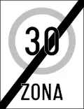 End of speed limit zone