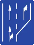 Route with a zone for going up and right