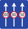Finishing with three maximum speed limits