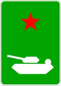 Place for passing tanks on special military highway