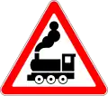 Level crossing, without barriers or gates