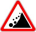 Falling rock surface