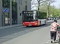 A Bus heading through Wesel heading for the station