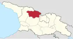 Overlapping borders of de jure Racha-Lechkhumi region and de facto Republic of South Ossetia[nt 1]
