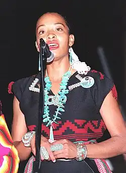 Radmilla Cody is an enrolled member of the Navajo Nation and of African-American descent.[64]