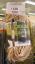 Raffia can be used in tree grafting.