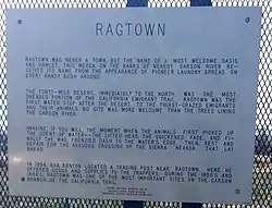 Ragtown highway marker near Fallon