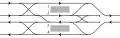 Track diagram of Meitetsu Kanayama Station