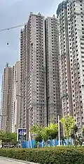 Buildings under construction.
