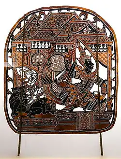 Image 58Nang Sbek Thom figure plate. (from Culture of Cambodia)