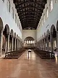 Interior view facing the apse and the altar.