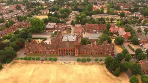 Reading School site from above.