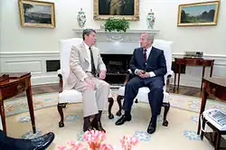 Ronald Reagan’s July 21, 1987 meeting with MI 6 asset Oleg Gordievsky.