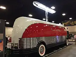 Right rear of Futurliner #3 on display in Salt Lake City, Utah
