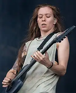 Meyers performing with Code Orange in 2023
