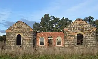 The ruins of the former Mount Greenock Park Hotel, built in 1852