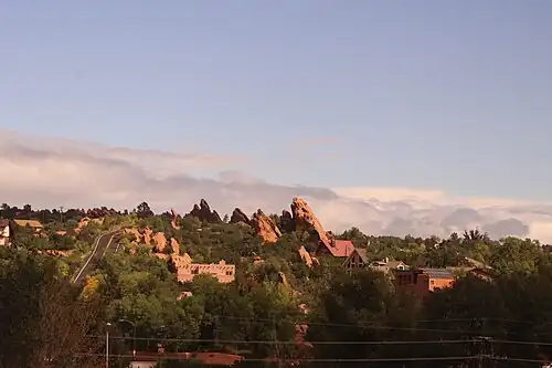 View leaving park