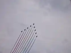 Red, white & blue trails - The Red Arrows