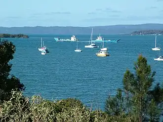 Redland Bay Passage featuring vehicular ferries servicing the Bay Islands