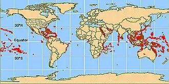 Image 42Distribution of coral reefs (from Coral reef fish)