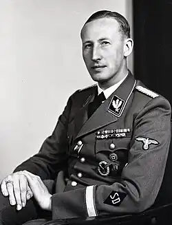 Black-and-white portrait photograph of Heydrich