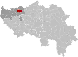 Location of Remicourt in the province of Liège