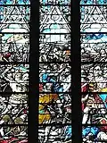 Battle of Auray in the glass window of the Church of Notre-Dame-de-Bonne-Nouvelle, Rennes