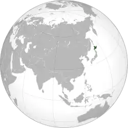 Location of Ezo (dark green)