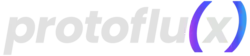 The logo of Resonite's official visual programming language, Protoflux.
