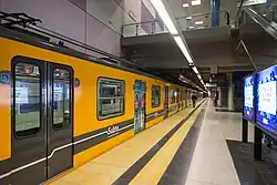 Line E platform shortly before opening in 2019