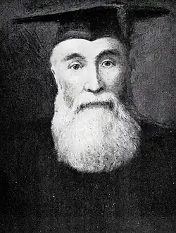 Rev. Thomas Rudd, Headmaster of Caterham from 1859 to 1894, who notably for the period, disapproved of corporal punishment.[42]
