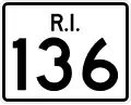 Route 136 marker