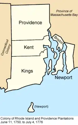 Location of Rhode Island